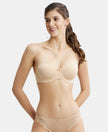Under-Wired Padded Soft Touch Microfiber Elastane Full Coverage Strapless Bra with Ultra-Grip Support Band - Light Skin-7