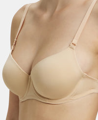 Wired Padded Soft Touch Microfiber Elastane Medium Coverage Multiway Backless Bra - Light Skin-7