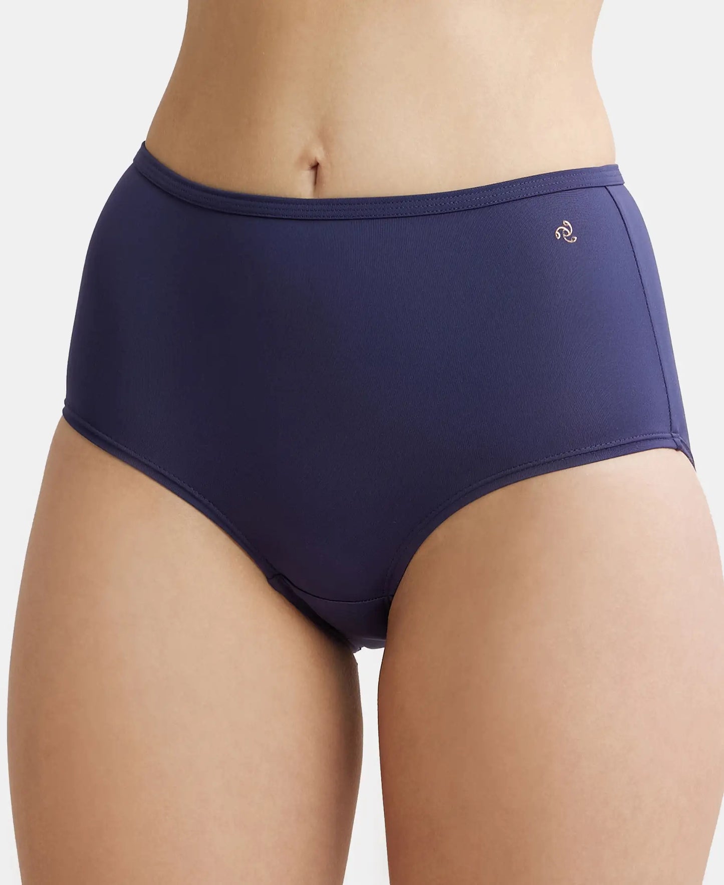 Full Coverage Soft Touch Microfiber Nylon Elastane Stretch Full Brief With Concealed Waistband and StayFresh Treatment - Classic Navy-6