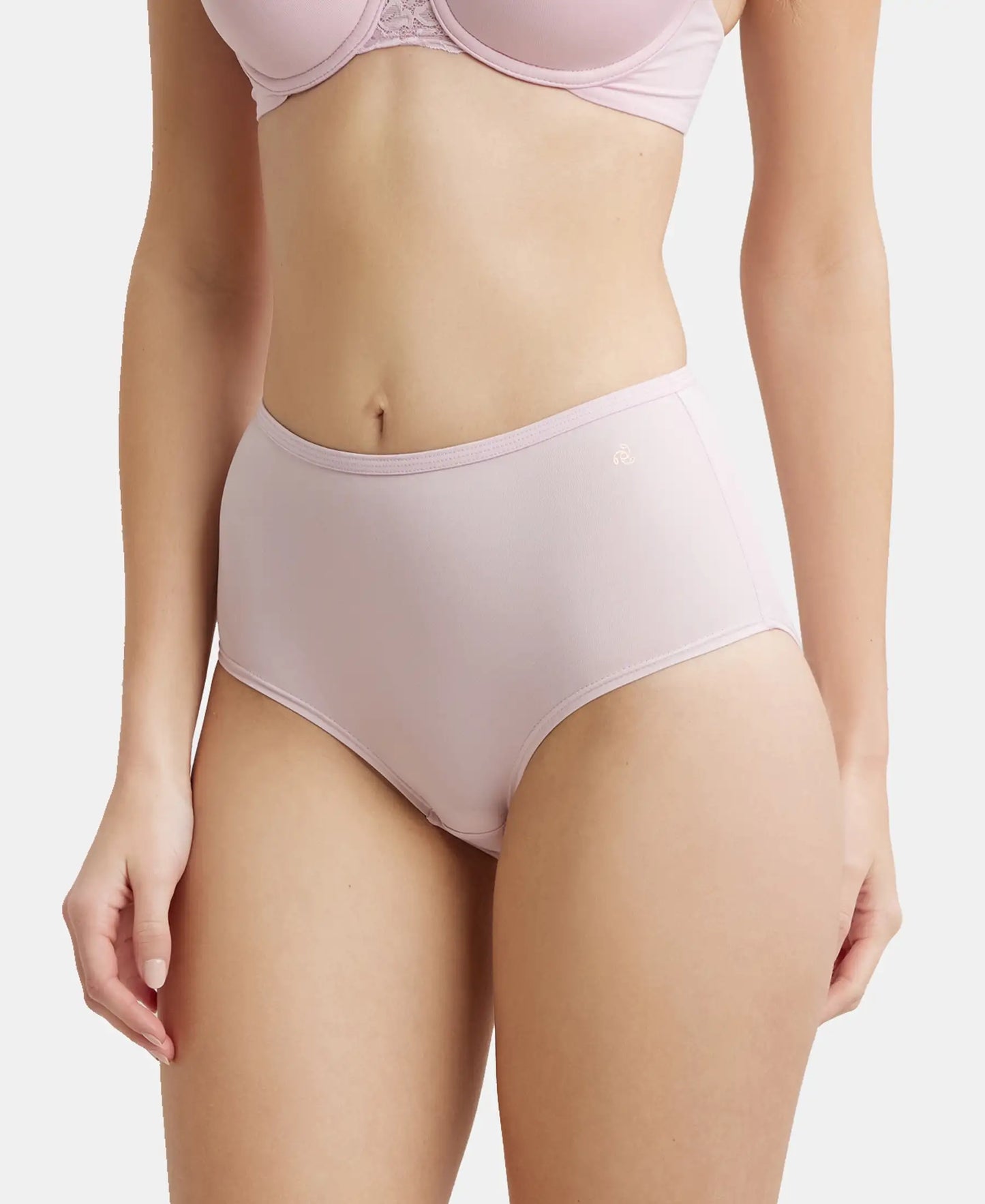 Full Coverage Soft Touch Microfiber Nylon Elastane Stretch Full Brief With Concealed Waistband and StayFresh Treatment - Fragrant Lily-2