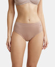 High Coverage Seamfree Microtouch Nylon Elastane High Waist Hipster With StayFresh Treatment - Mocha-1