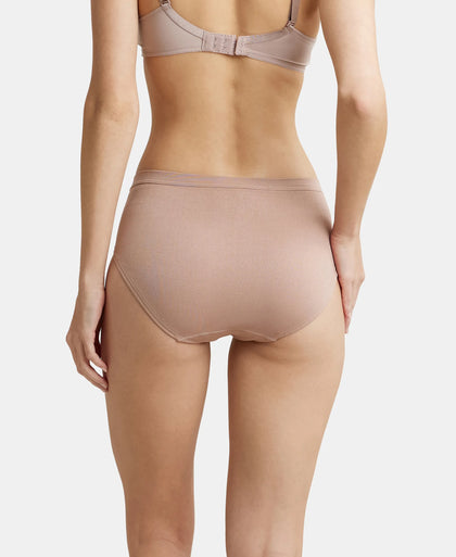High Coverage Seamfree Microtouch Nylon Elastane High Waist Hipster With StayFresh Treatment - Mocha-3
