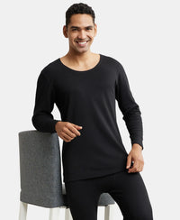 Super Combed Cotton Rich Full Sleeve Thermal Undershirt with StayWarm Technology - Black-5