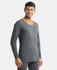 Super Combed Cotton Rich Full Sleeve Thermal Undershirt with StayWarm Technology - Charcoal Melange-2