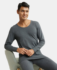 Super Combed Cotton Rich Full Sleeve Thermal Undershirt with StayWarm Technology - Charcoal Melange-5