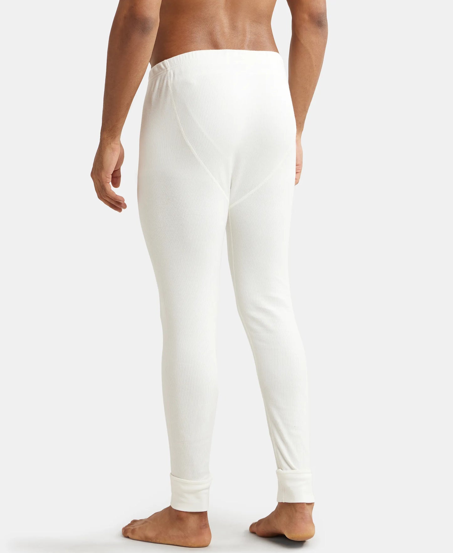 Super Combed Cotton Rich Thermal Long Johns with StayWarm Technology - Off White-3