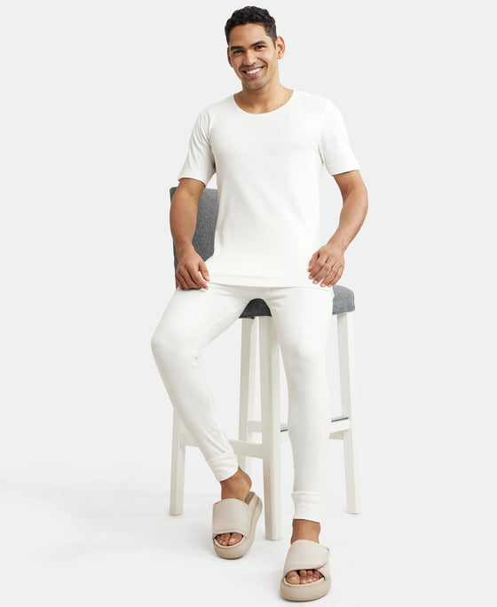 Super Combed Cotton Rich Thermal Long Johns with StayWarm Technology - Off White-6