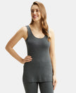 Super Combed Cotton Rich Thermal Tank Top with StayWarm Technology - Charcoal Melange-1