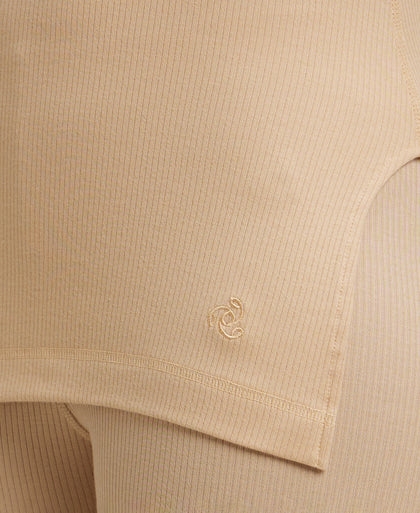 Super Combed Cotton Rich Three Quarter Sleeve Thermal Top with StayWarm Technology - Skin-7
