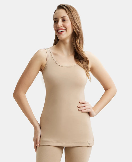 Soft Touch Microfiber Elastane Thermal Tank Top with StayWarm Technology - Skin-5