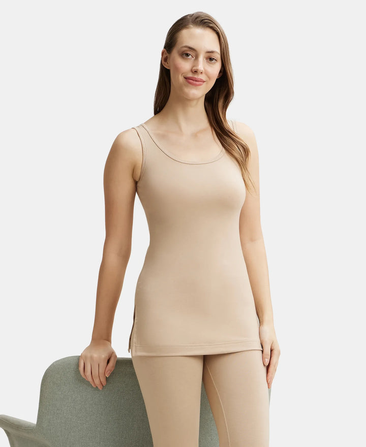 Soft Touch Microfiber Elastane Thermal Tank Top with StayWarm Technology - Skin-6