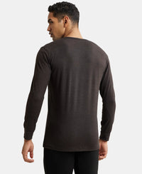 Soft Touch Microfiber Elastane Stretch Full Sleeve Thermal Undershirt with StayWarm Technology - Black-3