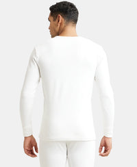 Soft Touch Microfiber Elastane Fleece Fabric Full Sleeve Thermal Undershirt with StayWarm Technology - Light Bright White-3