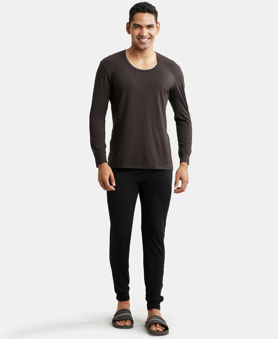 Soft Touch Microfiber Elastane Stretch Thermal Long Johns with StayWarm Technology - Black-4