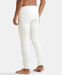 Soft Touch Microfiber Elastane Stretch Thermal Long Johns with StayWarm Technology - White-3