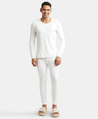 Soft Touch Microfiber Elastane Stretch Fleece Fabric Thermal Long John with StayWarm Technology - Light Bright White-4