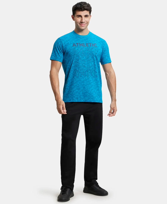 Super Combed Cotton Rich Round Neck Half Sleeve T-Shirt - Carabian Sea Printed-4