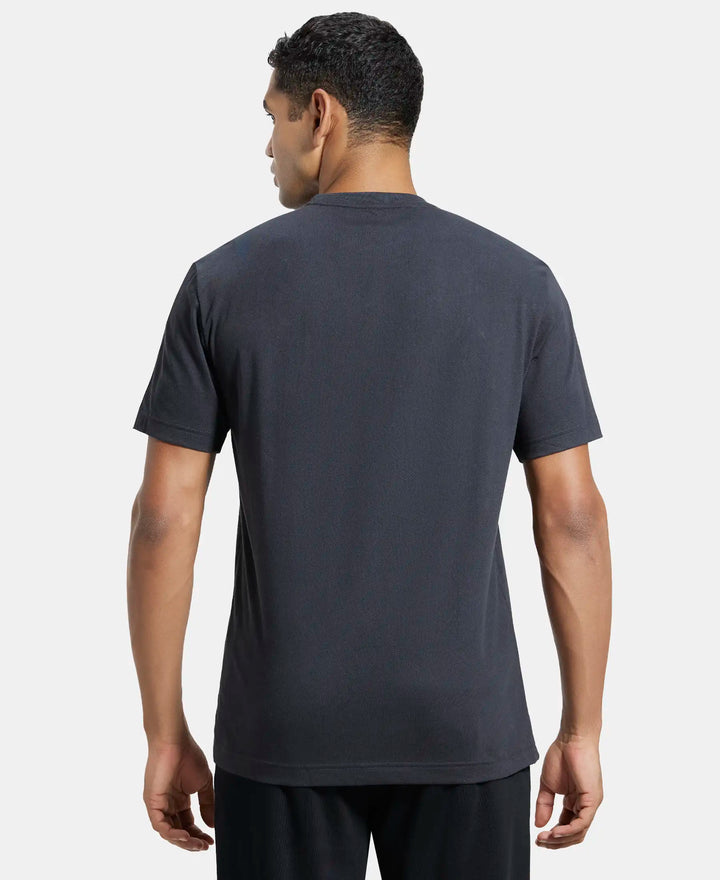 Super Combed Cotton Rich Round Neck Half Sleeve T-Shirt - Graphite Print-3