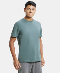 Super Combed Cotton Rich Round Neck Half Sleeve T-Shirt - Balsam Green-2