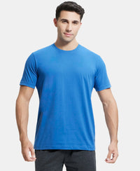 Super Combed Cotton Rich Round Neck Half Sleeve T-Shirt - Bright Cobalt-1