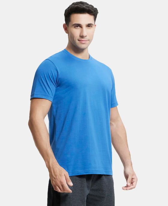 Super Combed Cotton Rich Round Neck Half Sleeve T-Shirt - Bright Cobalt-2