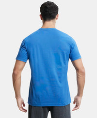 Super Combed Cotton Rich Round Neck Half Sleeve T-Shirt - Bright Cobalt-3