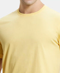 Super Combed Cotton Rich Round Neck Half Sleeve T-Shirt - Corn Silk-6