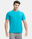 Super Combed Cotton Rich Round Neck Half Sleeve T-Shirt - Deep Atlantis-1