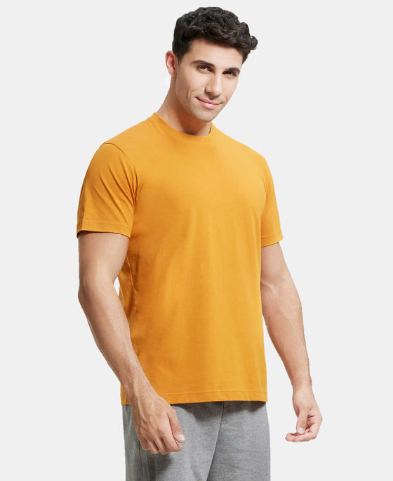 Super Combed Cotton Rich Round Neck Half Sleeve T-Shirt - Desert Sun-2