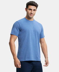 Super Combed Cotton Rich Round Neck Half Sleeve T-Shirt - Light Denim Melange-2