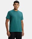 Super Combed Cotton Rich Round Neck Half Sleeve T-Shirt - Pacific Green-1