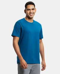 Super Combed Cotton Rich Round Neck Half Sleeve T-Shirt - Seaport Teal-2