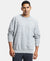 Super Combed Cotton French Terry Solid Sweatshirt with Ribbed Cuffs - Grey Snow Melange-1