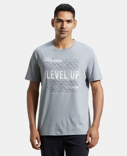 Super Combed Cotton Rich Graphic Printed Round Neck Half Sleeve T-Shirt - Monument-1
