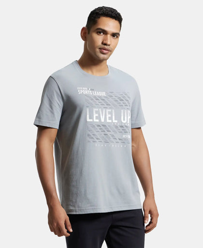 Super Combed Cotton Rich Graphic Printed Round Neck Half Sleeve T-Shirt - Monument-2