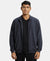 Super Combed Cotton French Terry Jacket with Ribbed Cuffs - Graphite-1
