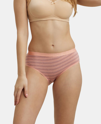 High Coverage Super Combed Cotton Elastane Mid Waist Hipster With Exposed Waistband - Assorted Colors-9