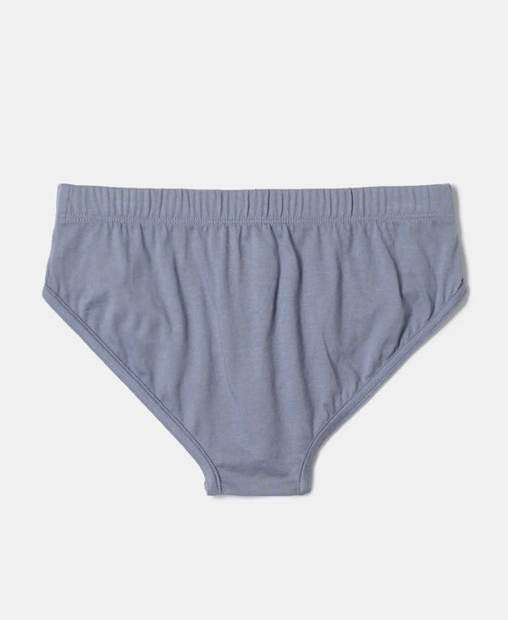 Super Combed Cotton Solid Brief with Ultrasoft Waistband - Assorted-10