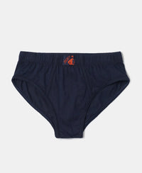 Super Combed Cotton Solid Brief with Ultrasoft Waistband - Assorted-13