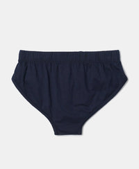 Super Combed Cotton Solid Brief with Ultrasoft Waistband - Assorted-14
