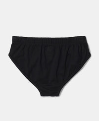 Super Combed Cotton Solid Brief with Ultrasoft Waistband - Assorted-16