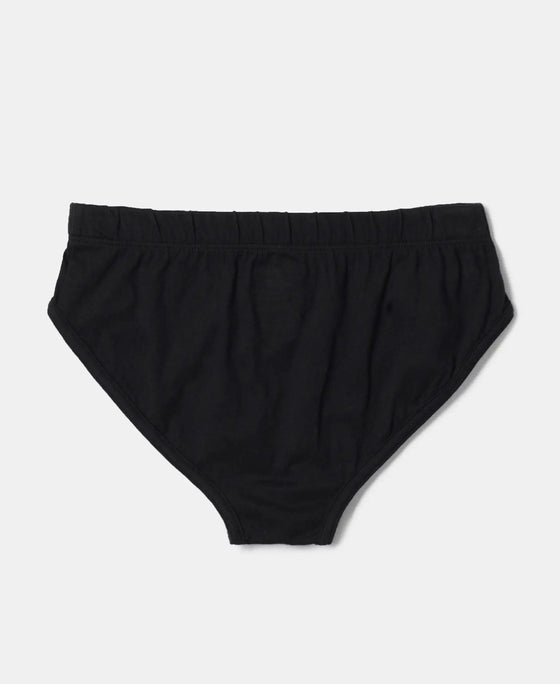 Super Combed Cotton Solid Brief with Ultrasoft Waistband - Assorted-16