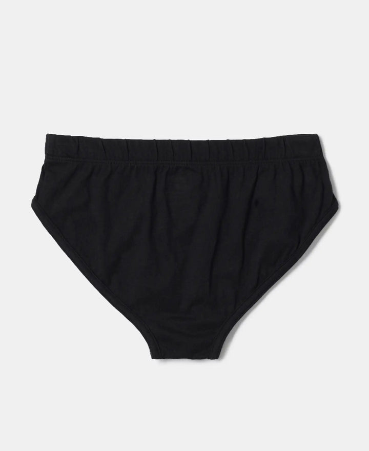 Super Combed Cotton Solid Brief with Ultrasoft Waistband - Assorted-16