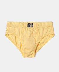 Super Combed Cotton Solid Brief with Ultrasoft Waistband - Assorted-19