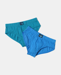 Super Combed Cotton Solid Brief with Ultrasoft Waistband - Assorted-1