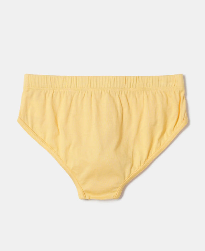 Super Combed Cotton Solid Brief with Ultrasoft Waistband - Assorted-20