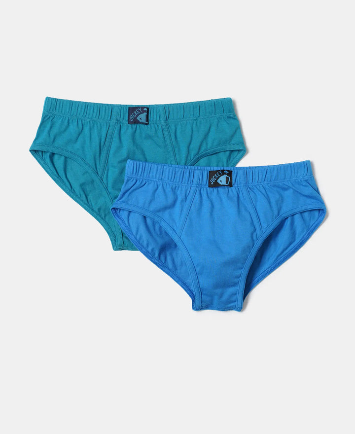 Super Combed Cotton Solid Brief with Ultrasoft Waistband - Assorted-3