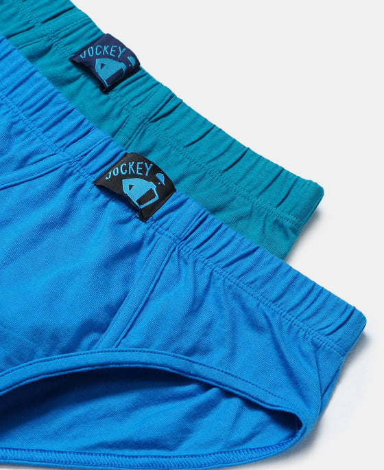 Super Combed Cotton Solid Brief with Ultrasoft Waistband - Assorted-4