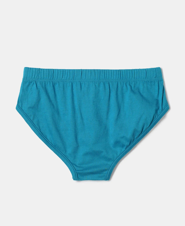 Super Combed Cotton Solid Brief with Ultrasoft Waistband - Assorted-8