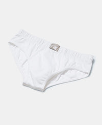 Super Combed Cotton Solid Brief with Ultrasoft Waistband - White (Pack of 2)